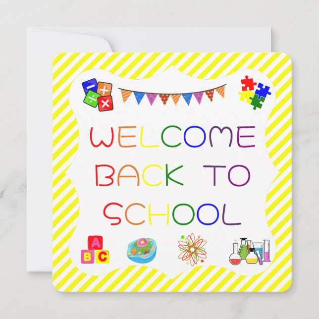 Välkommen Studenter Back to school-kort Tack Kort (Framsida)
