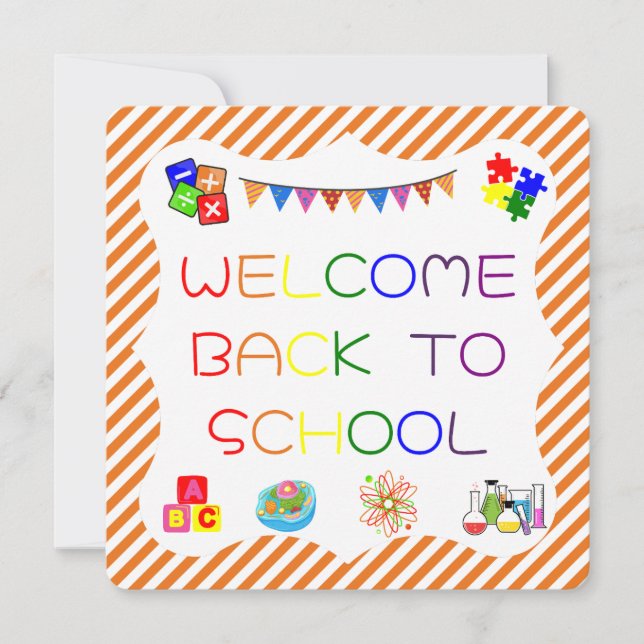 Välkommen Studenter Back to school-kort Tack Kort (Framsida)