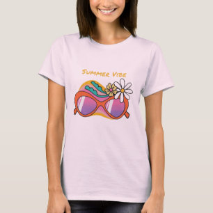 Välkommen Summer T-Shirt Roligt Sunglass Typogra