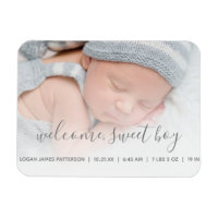 Välkommen, Sweet Boy Photo Baby-meddelande
