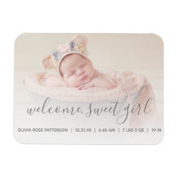 Välkommen, Sweet Girl Photo Baby-meddelande