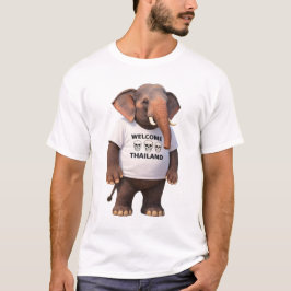 Välkommen Thailand Elefantskalle T Shirt