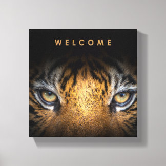 Välkommen Tiger ansikte canvas