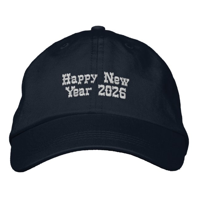 Välkommen till 2026 Nyårsfirande Party-Hat Navy  Broderad Keps (Framsida)
