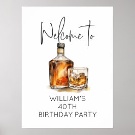 Välkommen till 40:e födelsedag Party-signatärtemat Poster