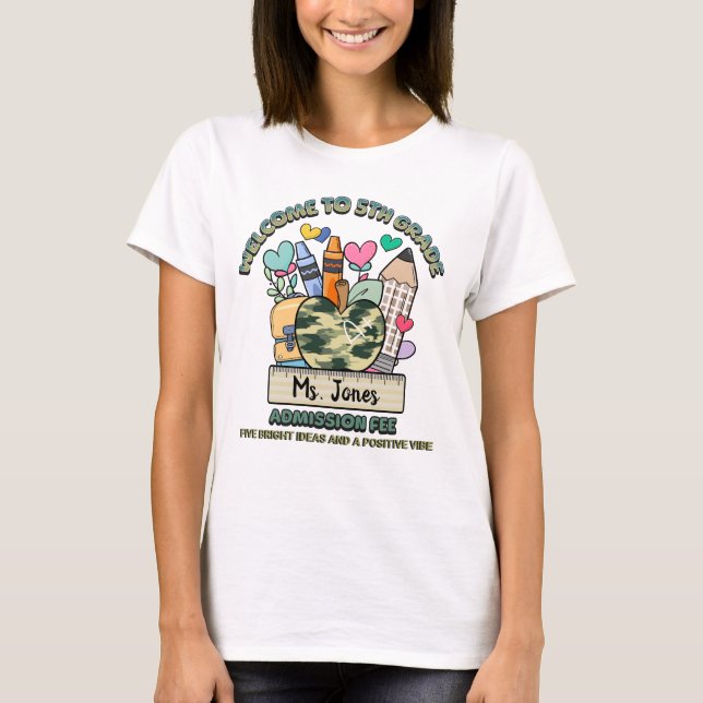 Välkommen till 5:e klass "Inträdesavgift" T-shirt (Framsida)