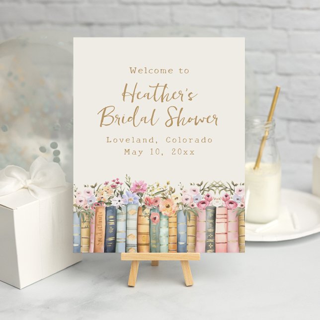 Välkommen till A New Chapter Books Poster (A New Chapter Wildflower Books Welcome Poster by Painted Paperie
)