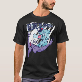 Välkommen till Amerika Astronaut T Shirt