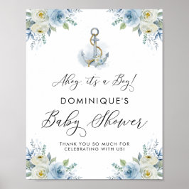 Välkommen till Anchor Blue Blommigt Nautical Baby  Poster