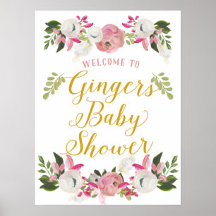 Välkommen till anpassningsbarnas babyvisningsskylt poster