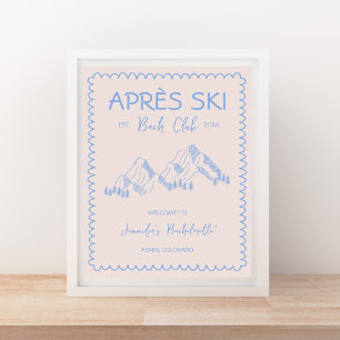 Välkommen till Apres Ski Winter Bachelorette Helg Poster