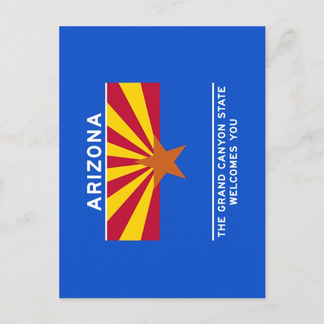 Välkommen till Arizona - USA Road Sign Vykort (Framsida)
