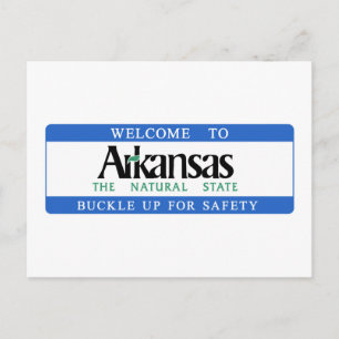 Välkommen till Arkansas - USA Road Sign Vykort