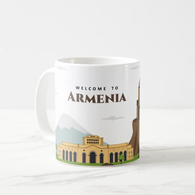 Välkommen till Armenien Kaffemugg (Framsida vänster)