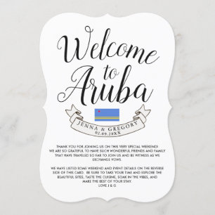 Välkommen till Aruba   Destination Bröllop Anpassa Inbjudningar