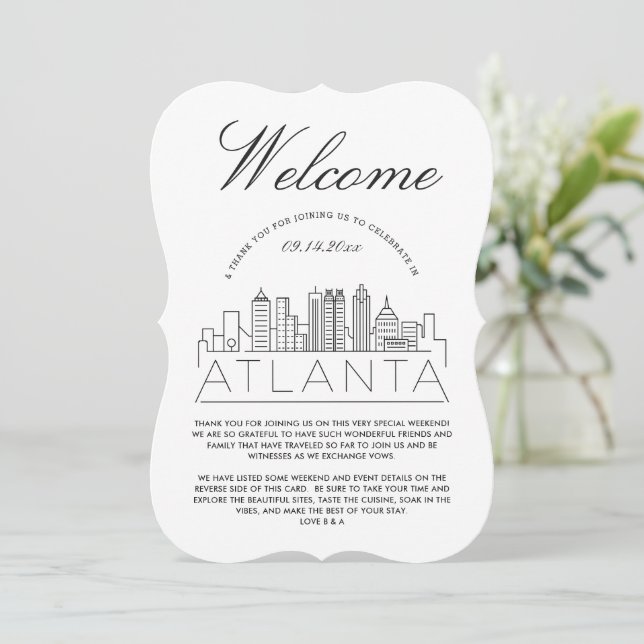 Välkommen till Atlanta | Inbjudan till gästinforma (Stående Fram)