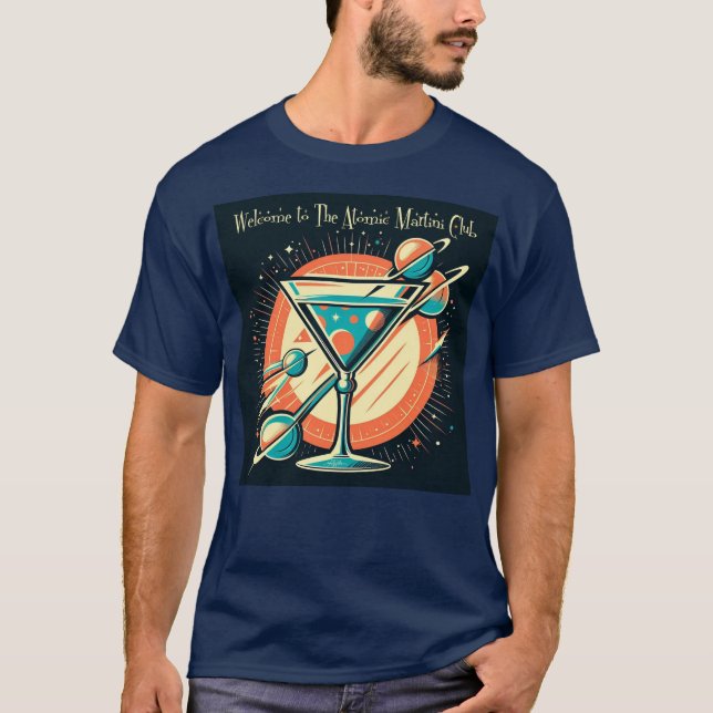 Välkommen till Atomic Martini Club Space Age T Shirt (Framsida)
