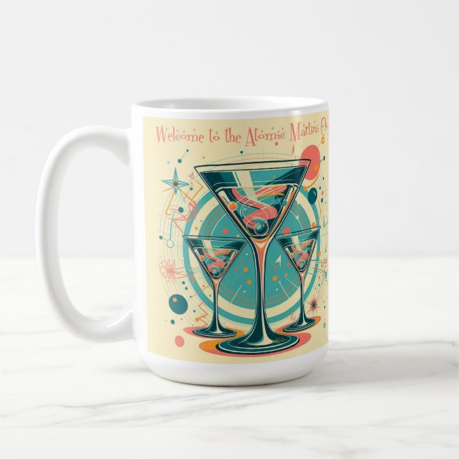 Välkommen till Atomic Martini Club Triple Play Kaffemugg (Vänster)