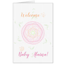 Välkommen till Baby Anpassade Namn Cute Big Card