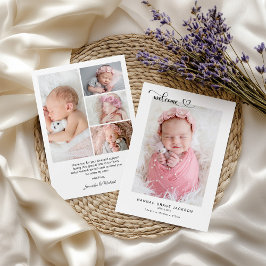 Välkommen till Baby Multi Photo med Personlig Mess Meddelande