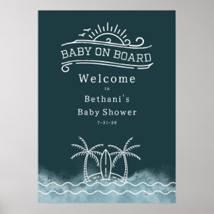 Välkommen till Baby On Board Neutralt Slate Baby S Poster
