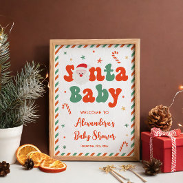 Välkommen till Baby Shower Santa Baby Poster