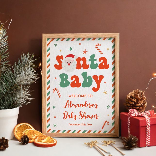 Välkommen till Baby Shower Santa Baby Poster (Skapare uppladdad)