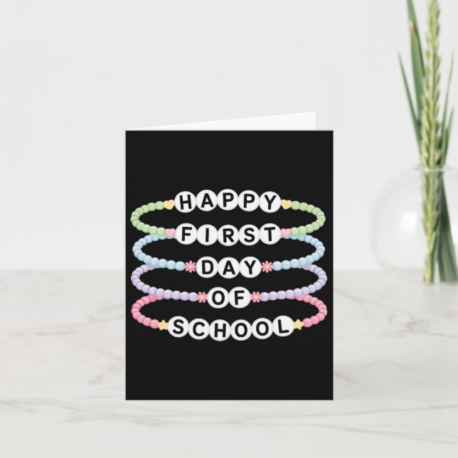 Välkommen till Back to school Bracelets första dag Kort (Framsida)
