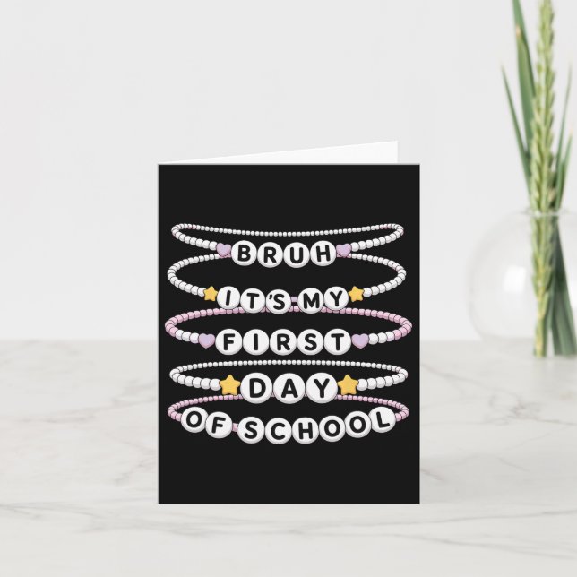 Välkommen till Back to school Bracelets första dag Kort (Framsida)