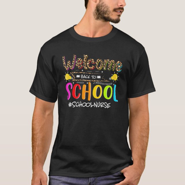 Välkommen till Back to school, första skoldagen L T Shirt (Framsida)