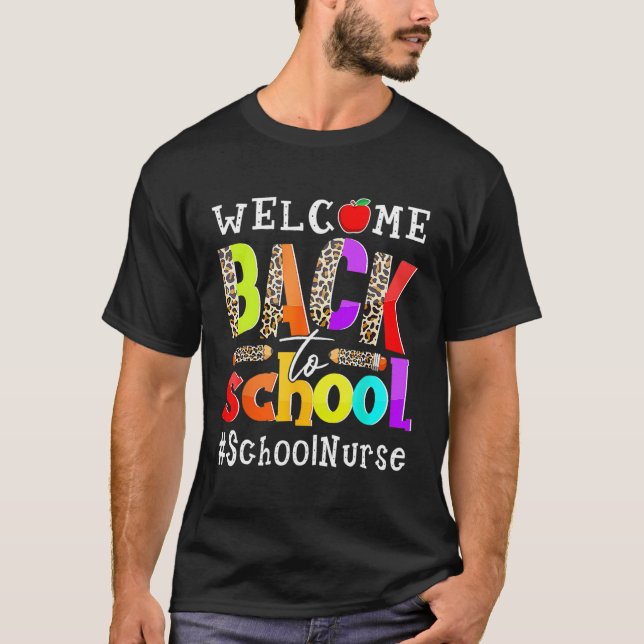 Välkommen till Back to school, första skoldagen L T Shirt (Framsida)