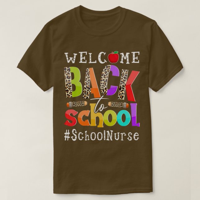 Välkommen till Back to school, första skoldagen L T Shirt (Design framsida)