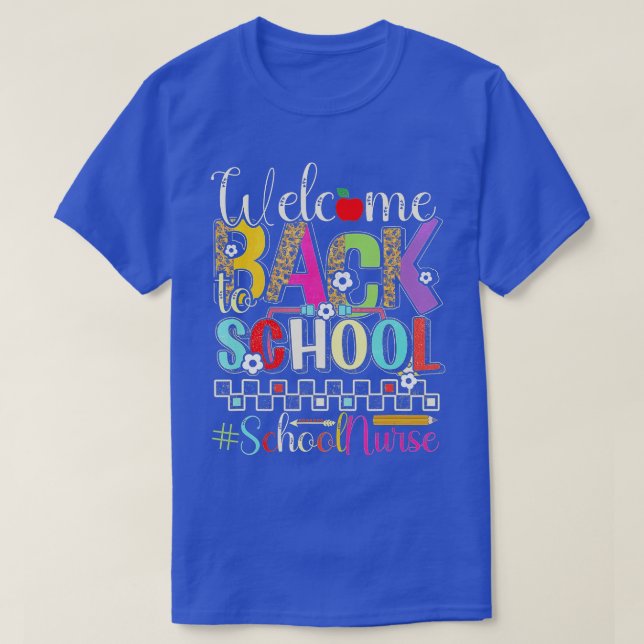 Välkommen till Back to school, första skoldagen L T Shirt (Design framsida)