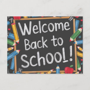 Välkommen till Back to school i Aktivt kalkkort Vykort