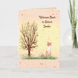 Välkommen till Back to school Janitor-kort Tack Kort