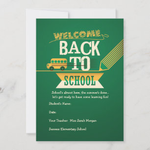 Välkommen till Back to school-partiets inbjudan