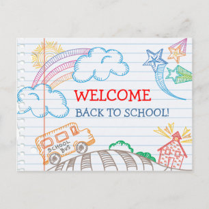 Välkommen till Back to school-vykort Vykort
