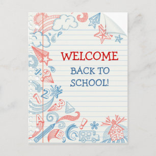 Välkommen till Back to school-vykort Vykort