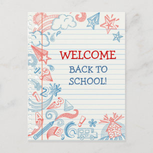 Välkommen till Back to school-vykort Vykort