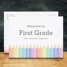 Välkommen till Back to school-vykortsmall