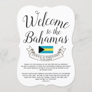 Välkommen till Bahamas Anpassad destination bröl Inbjudningar
