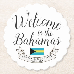 Välkommen till Bahamas Anpassningsbar för destin Underlägg Papper