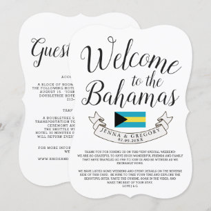 Välkommen till Bahamas Bröllopspresent anpassad Inbjudningar