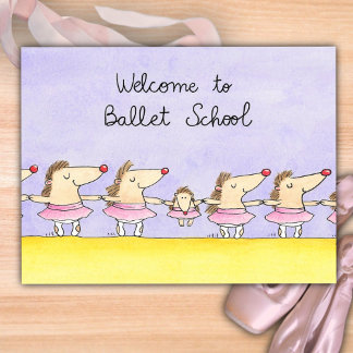 Välkommen till balettskolan vykort