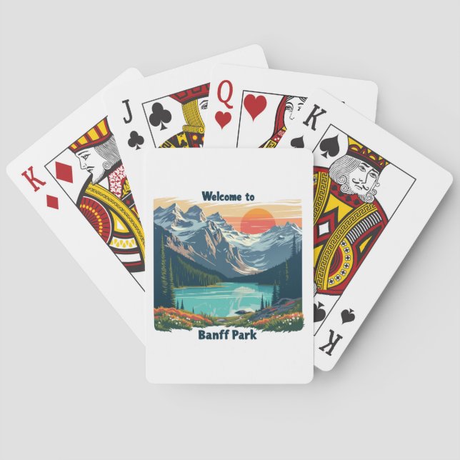 Välkommen till Banff National Canadian Park Casinokort (Baksidan)