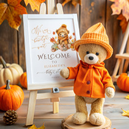 Välkommen till Barly Wait Fall Baby Shower Poster