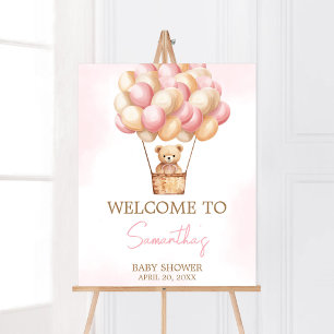 Välkommen till Barly Wait Rosa Luftballong Baby Poster