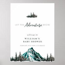 Välkommen till Bebisduschen äventyr Begin Mountain Poster