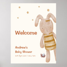 Välkommen till Bebisduschen Leksak i Cute Minimali Poster