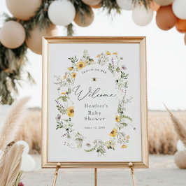 Välkommen till bebisshower för Bee och ömtålig vil Poster